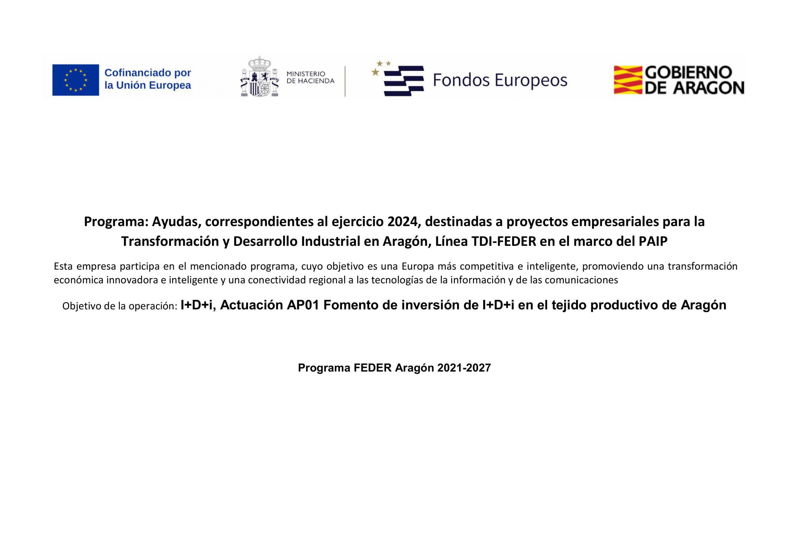 Programa FEDER Aragón 2021-2027